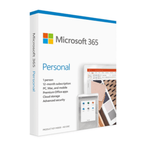 Microsoft Office 365 Personal (Retail Box – 1 Year Subscription)
